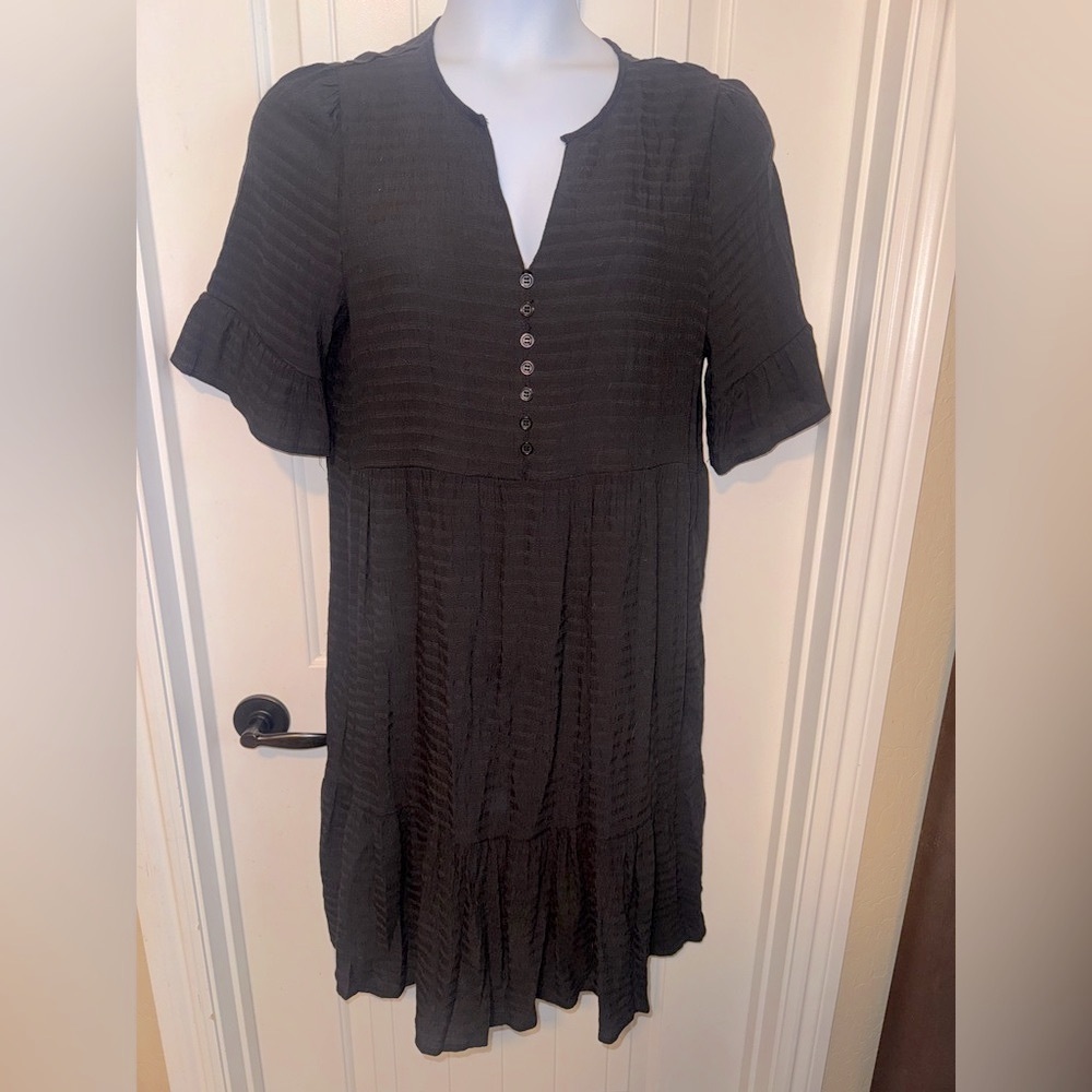 Emory Rose Viscose Summer Dress Open Neckline w/Decorative Buttons Bodice, XXL